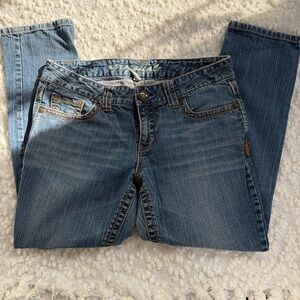 Vintage Aeropostale Women's Straight Leg Blue Jeans